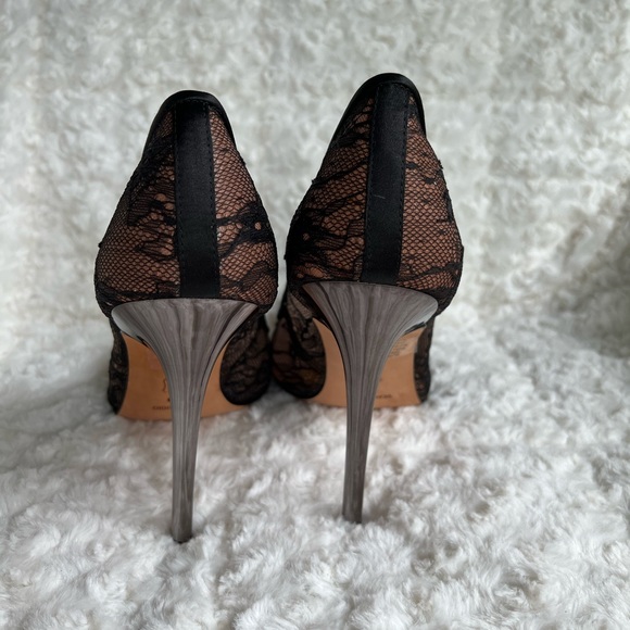 BCBG Black Lace Heels - Picture 3 of 6